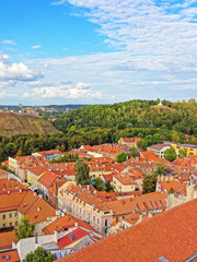 Fototapeta na wymiar Crooked hill with Three Crosses of Vilnius