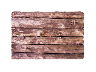 Old plank isolated on white background