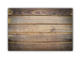 Old plank isolated on white background