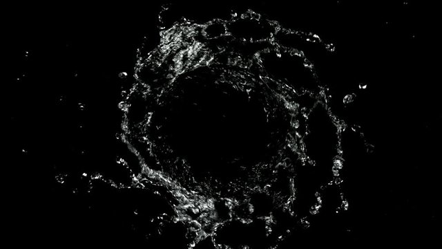 Super slow motion of rotating water in twister shape. Filmed on high speed cinema camera, 1000 fps.