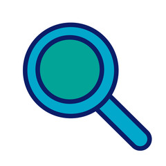 magnifying glass line and fill style icon
