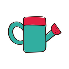 gardener sprinkler pot hand draw style