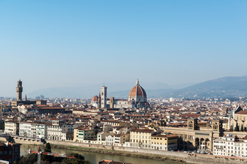 Fototapeta na wymiar beautiful panoramic view of Florence, Tuscany, Italy