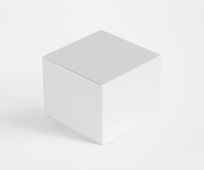 white cosmetic jar box mockup, Blank Box Packaging Realistic mockup template, 3d rendering isolated on light background	