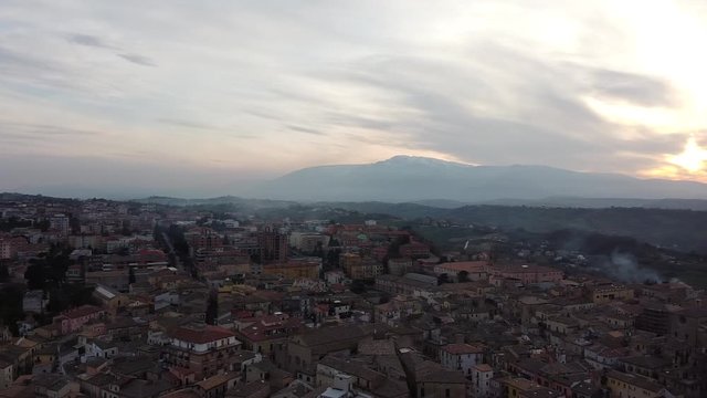 Lanciano vecchia al tramonto