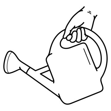 Hand Holding Watering Can