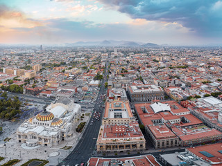 Obraz premium Mexico city aerial view from Torre Latinoamericana