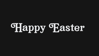 Happy Easter lettering text. Typographic design.