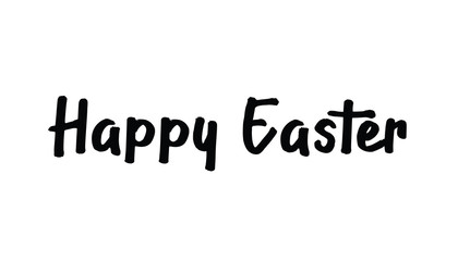 Happy Easter lettering text. Typographic design.