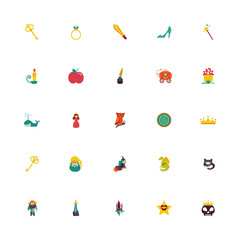 bundle of fairytales set icons