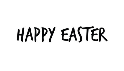 Happy Easter lettering text. Typographic design.