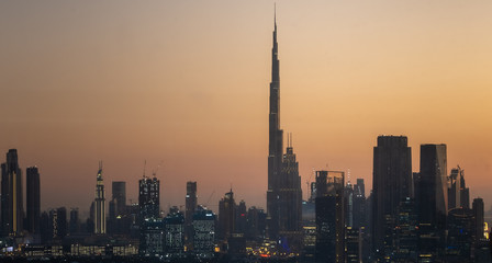 Fototapeta na wymiar Sunset at Dubai