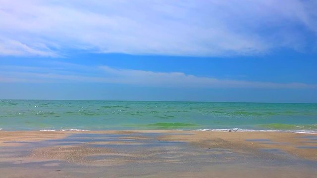 Beautiful Turquoise Beach Waves Blue Skies