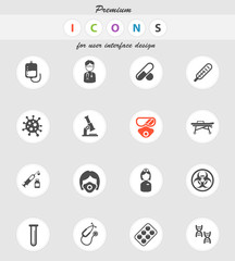 Coronavirus COVID-19 icon set