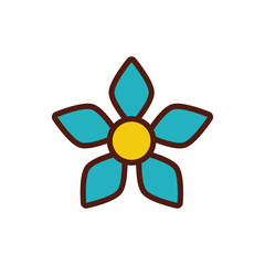 beautifull flower garden spring flat style