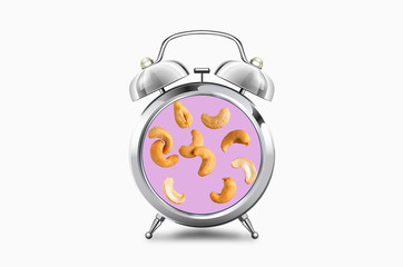 cashew time     - In the clock. It's time concept.