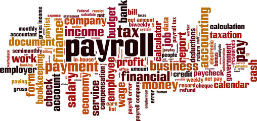 Payroll word cloud