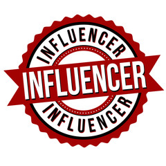 Influencer label or sticker