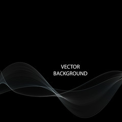 abstract vector wsve on black background. eps 10