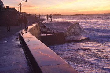 coucher de soleil, saint-malo
