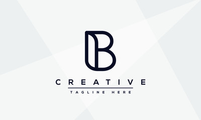 Modern abstract letter B logo design. Minimal B initial based icon. Initial BB vector 