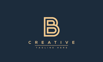 Modern abstract letter B logo design. Minimal B initial based icon. Initial BB vector 