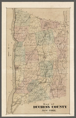 Obraz premium Duchess (Dutchess) County Map 1877