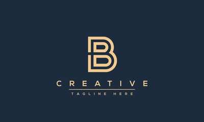 Modern abstract letter B logo design. Minimal B initial based icon. Initial BB vector 