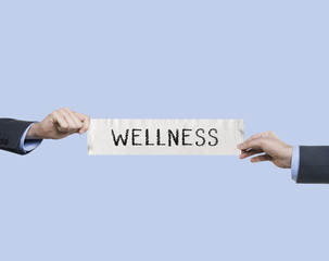 Wellness - Newspaper slogan. An important word and title.