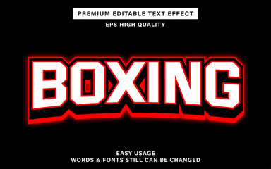 boxing editable text effect
