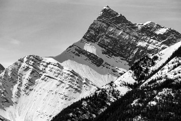 black and white peak
