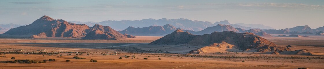 Wide shot of a beautiful Sesriem Campsite in Namibia