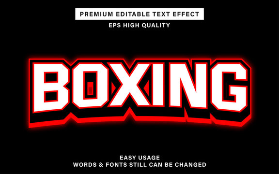 Boxing Editable Text Effect