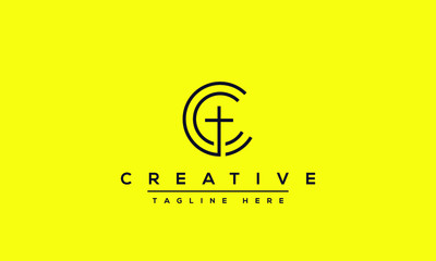 Modern creative letter C logo design. Minimal C, CC initial based vector icon.