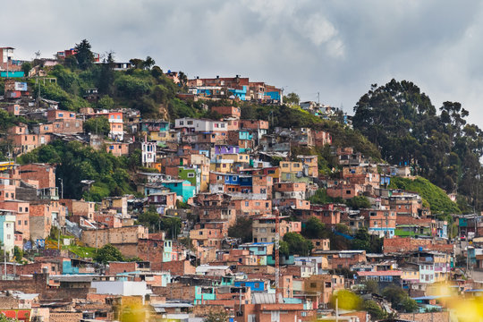 bogota's neighborhood on a mountain