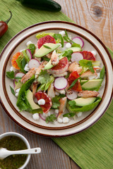 Blood Orange Crab Posole Salad