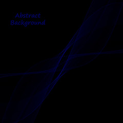 blue neon wave. vector abstract lines. template for advertising. presentation template