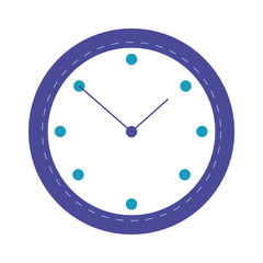 time clock watch flat style icon