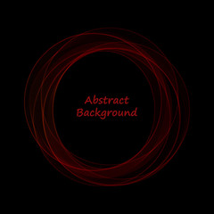 red neon circle. abstract vector illustration. presentation template