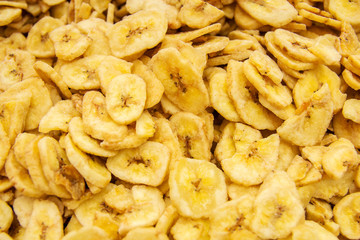 dried banana slices beautiful background