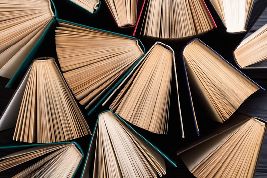Collection of old books in library