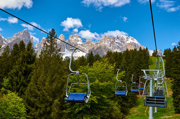 Beautiful view of the Dolomites di Brenta group seen from Molveno