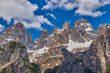 Beautiful view of the Dolomites di Brenta group seen from Molveno