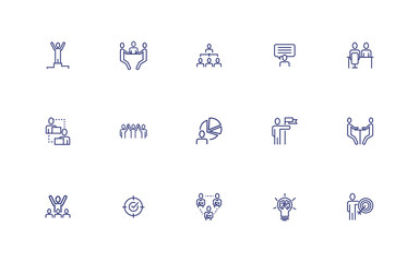bundle of business people set icons