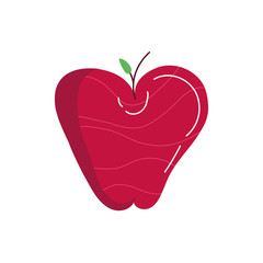 Fototapeta premium apple exotic fruit flat style