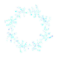 Blue, cyan, turquoise glitter stars confetti