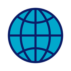 sphere planet line and fill style icon