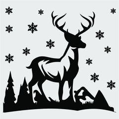 deer in the snow logo 