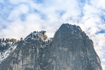 Yosemite National Park Valley, beginning of Winter Season, December 2019, California, United States of America.