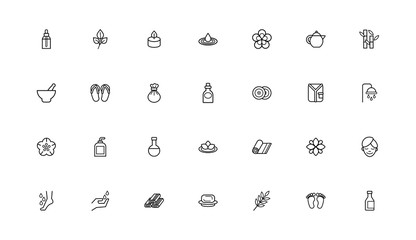 bundle of spa line style icons